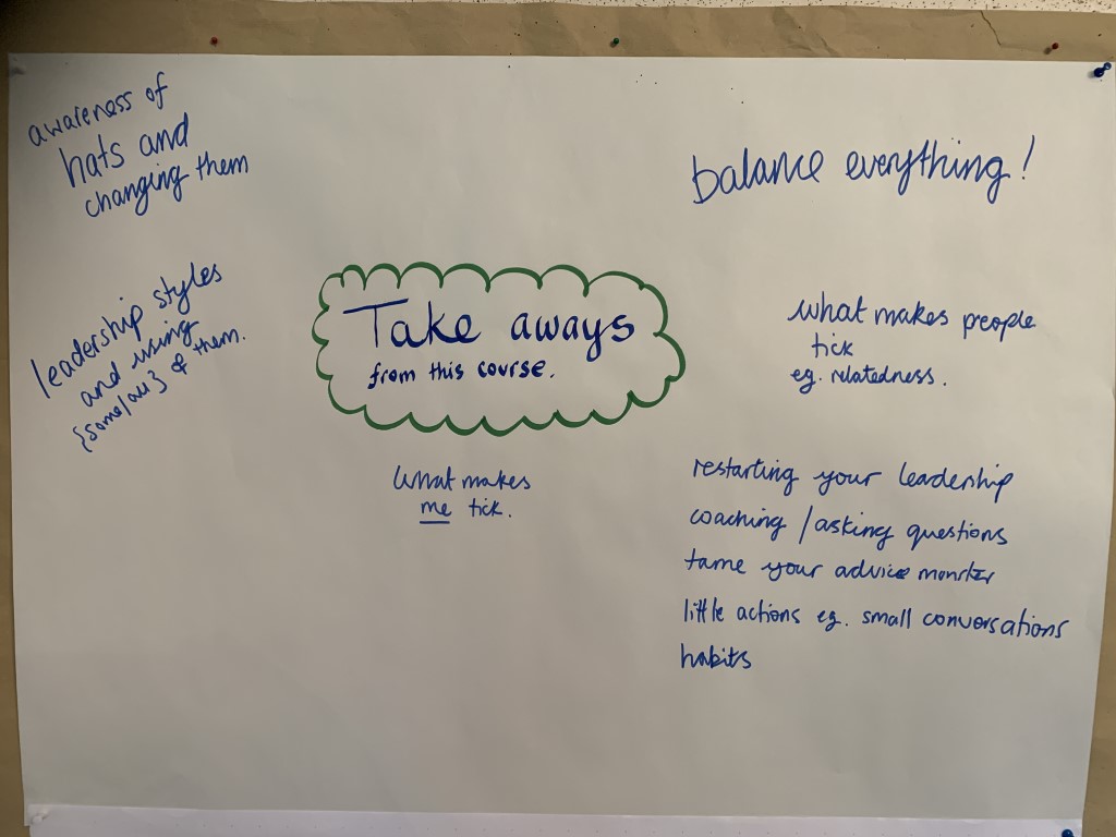 Take aways from the the Residential Course