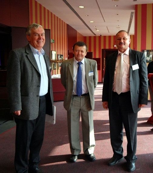 Profs. Janos Csirik, Bazil Parv and Viorel Negru on a coffee break
